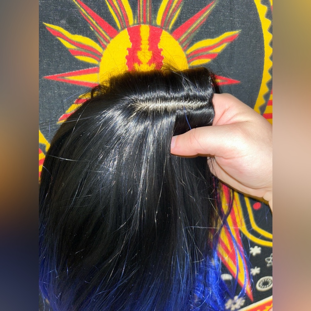 Blue & black wig - Picture 6 of 6